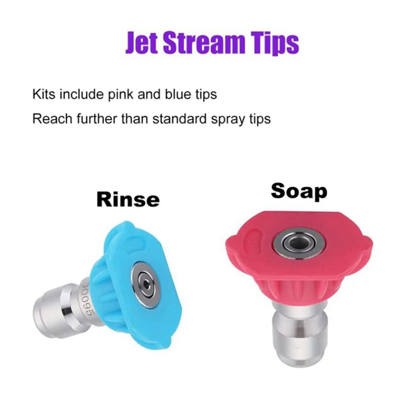 7 Pieces Power Pressure Washer Spray Nozzle Tips Multiple Degrees 1/4