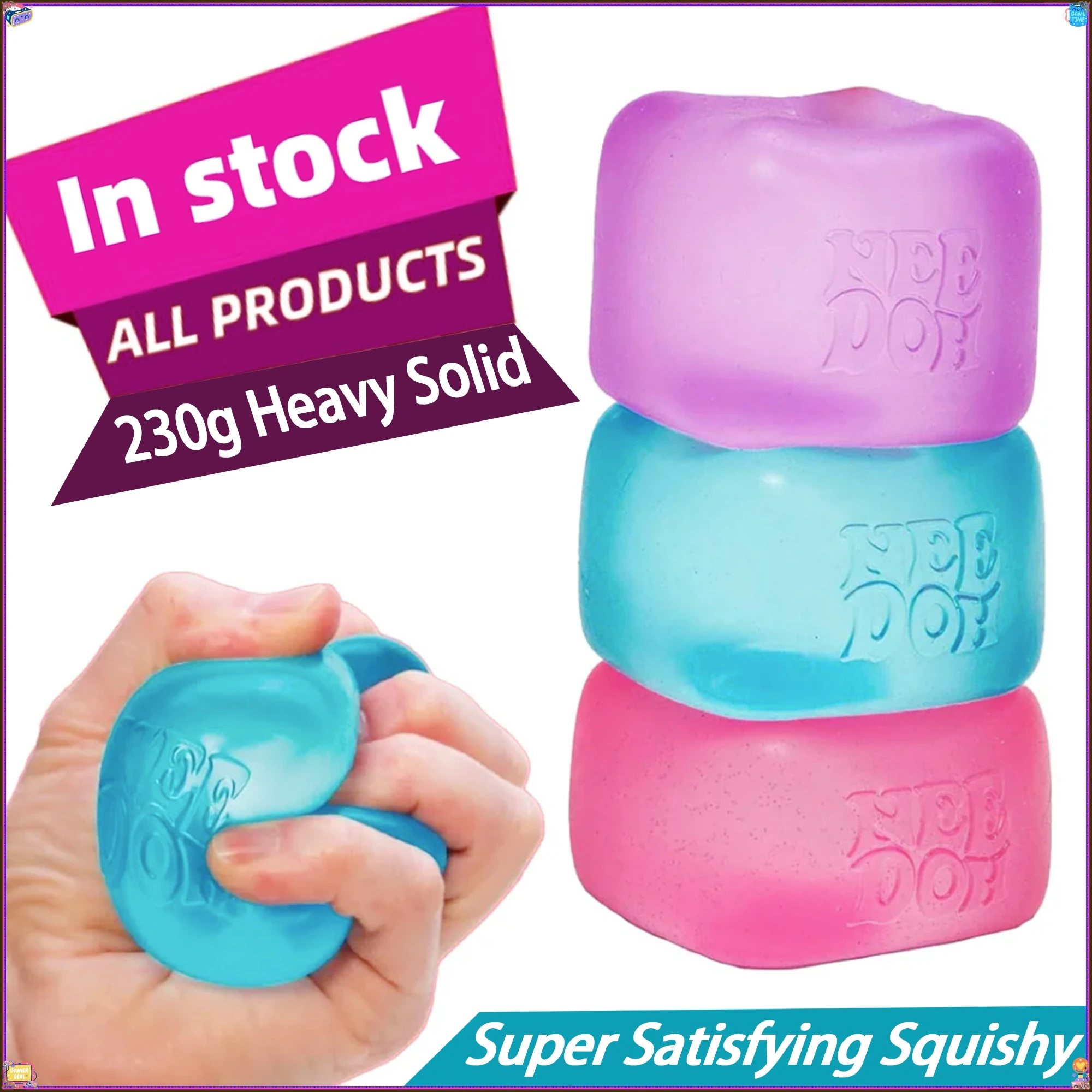 

Сенсорная игрушка-кубик льда 2,25 дюйма, 230 г | Тяжелая, плотная, молочнокоричневая текстура, мягкая на ощупь | Игрушка-антистресс для снятия тревоги, улучшения концентрации внимания при СДВГ и успокоения