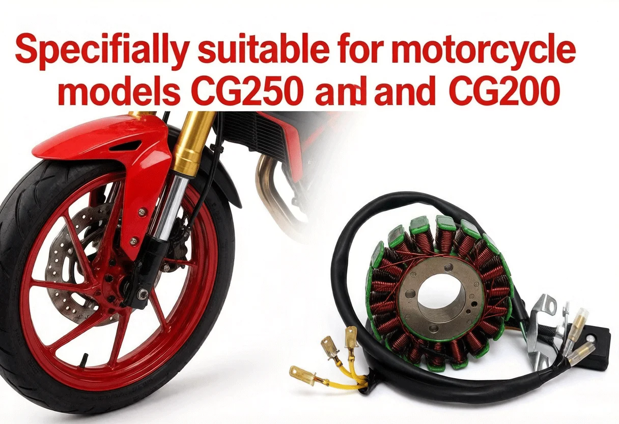 

Motorcycle Stator Coil Magneto for CG250 CG200 18 Pole Pure Copper Core High Temperature Resistant 18 Poles Engine Alternator