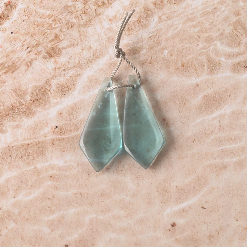 

Женские серьги B&F ручной работы с синим ониксом, бусины из полудрагоценного камня, модный аксессуар, 29x13x4 мм, 3,4 г