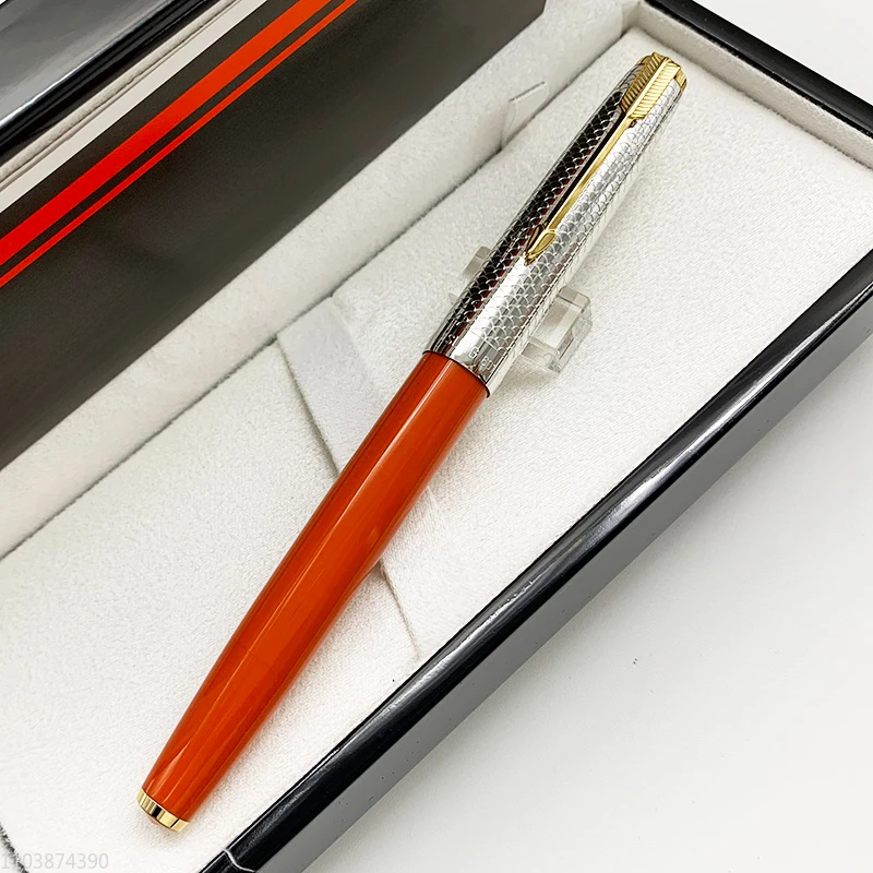 New Wingsung Limited Edition 601 Fountain Pen Red S925 14K Gold F 0.5mm Nib Classic Resin Business Signature Pen Luxury Writing