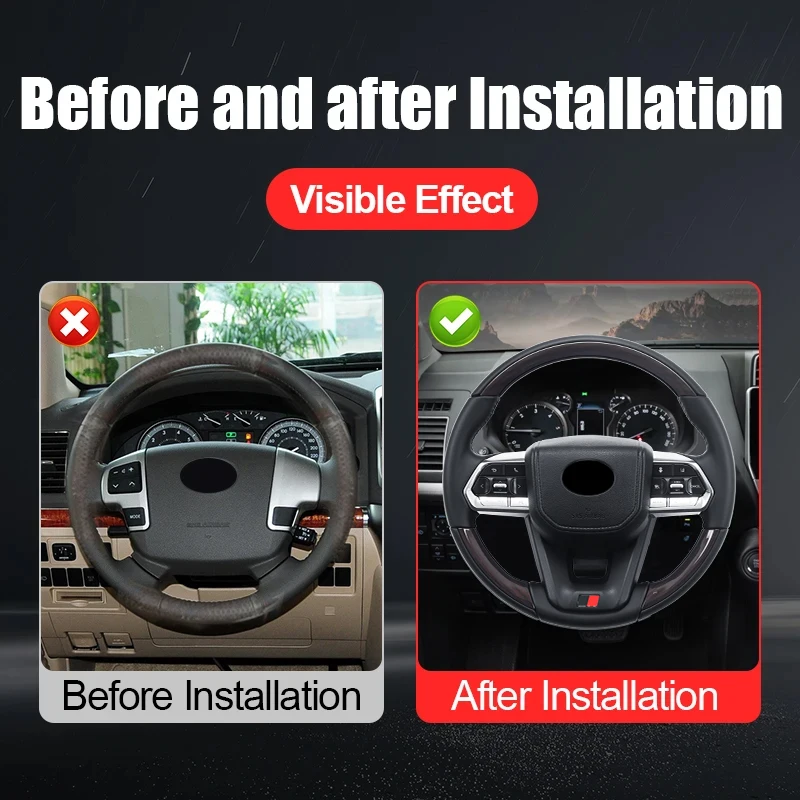 new for Toyota Highlander modification 2009-2023 steering wheel upgrade,interior decoration accessories 2015 2021 2010 2012