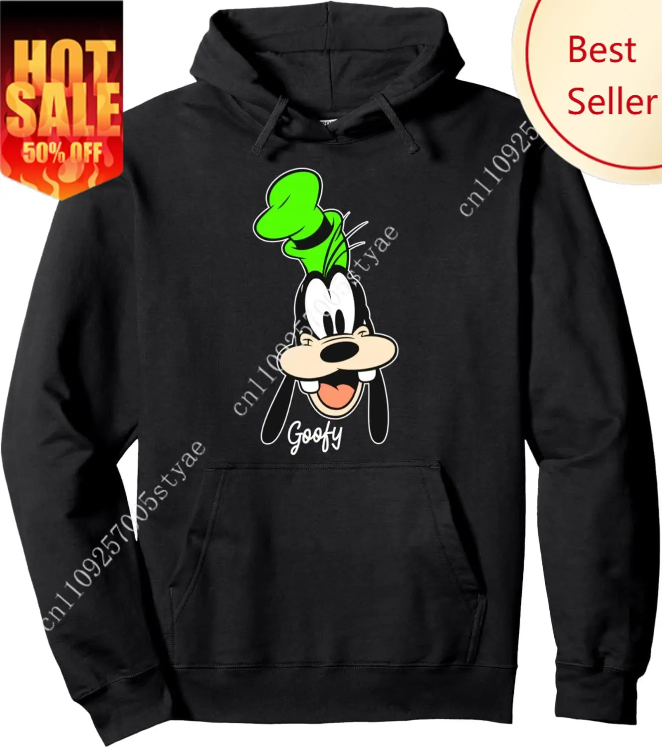 

Disney Mickey And Friends Goofy Big Face Vintage Portrait Pullover Hoodie