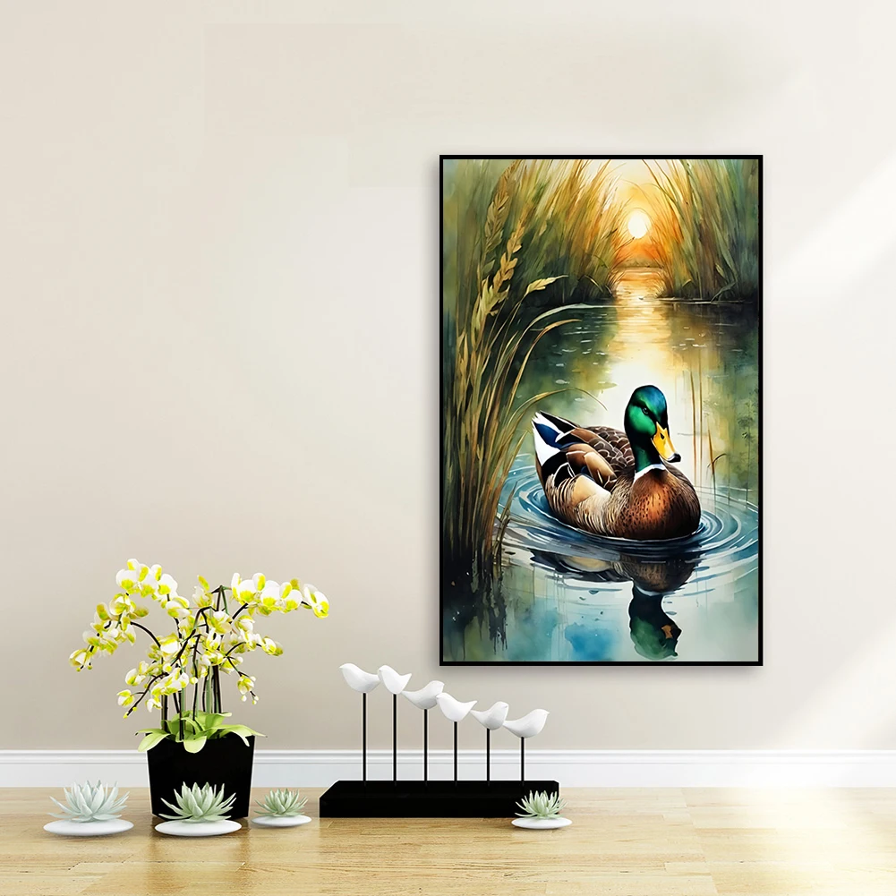 40x60 سنتيمتر بطة 5D DIY الحفر الكامل جولة الماس اللوحة كيت لديكور جدران المنزل #2