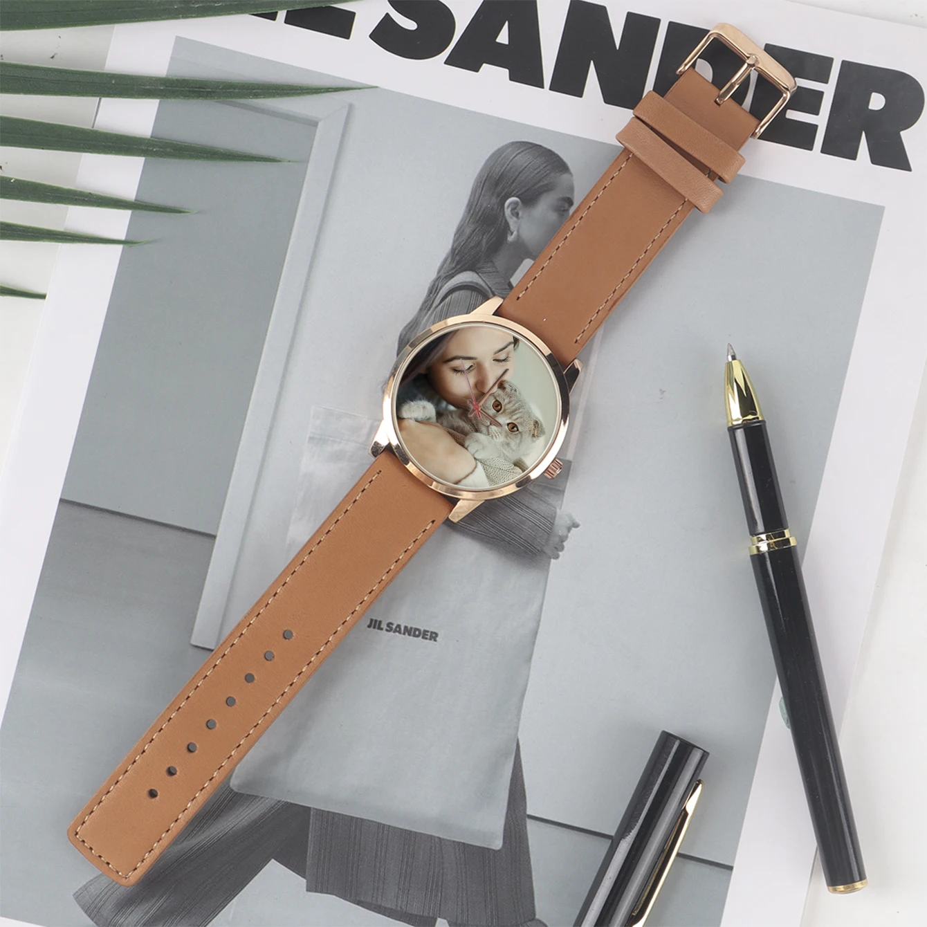 Men's Custom Rose Gold Quartz Watch