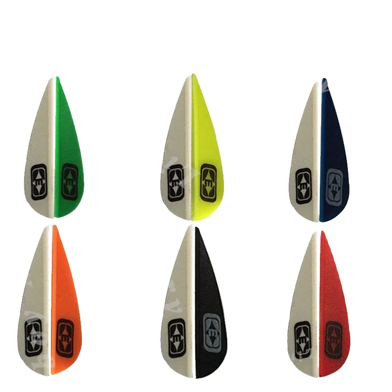 دوارات بلاستيكية للرماية لقوس منحني، ريشة سهم، ملحقات الرماية للصيد، 1.75 بوصة، 60 قطعة #5