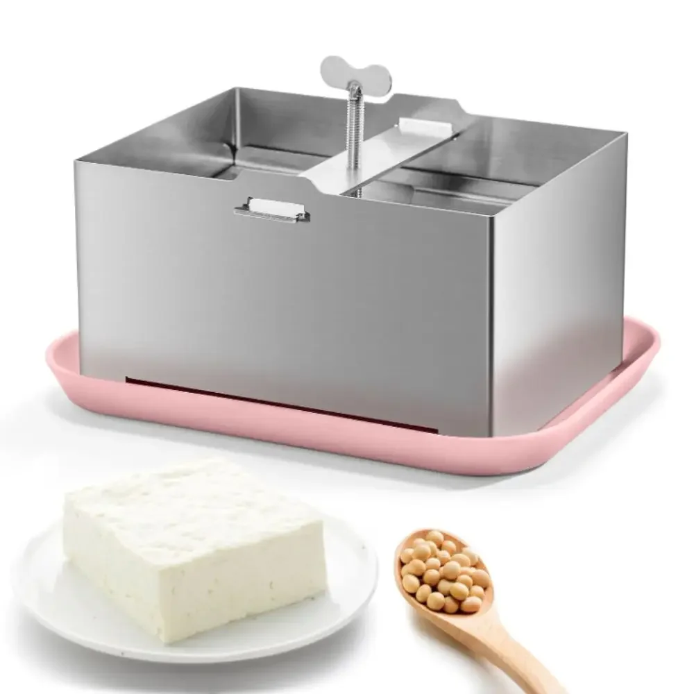 304 Stainless Steel To Fu Press Mould Adjustable Rust-proof Paneer Making Mold with Drain Hole DIY Yogurt Filter Cheese