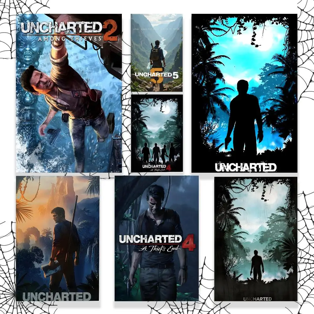 Game U-Uncharted Poster Graphic Wall Art Poster HD Waterproof PP Paper Print for Bedroom Living Room Office Decor Gift