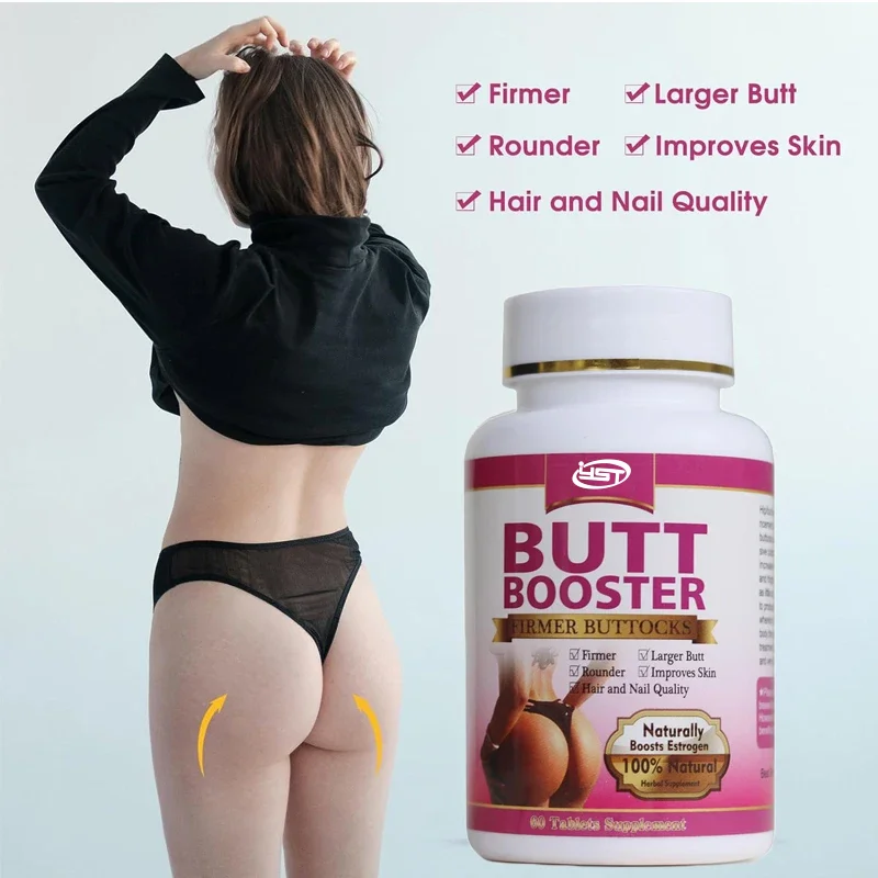 Natural hip lifting medicine, herbal supplement for buttocks, plump HIPS enhancing firmness and attractiveness, 60 capsules