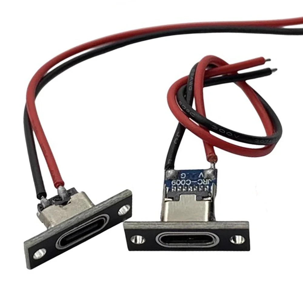 TYPE-C 2p female socket with board, cable, USB connector, C port, small electrical appliance DIY modification, charging cable,
