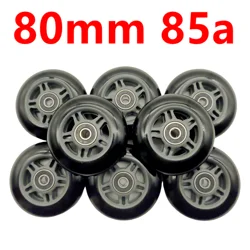 free shipping black wheel roller skate wheel inline wheel 80mm 85A 8wheels/lot