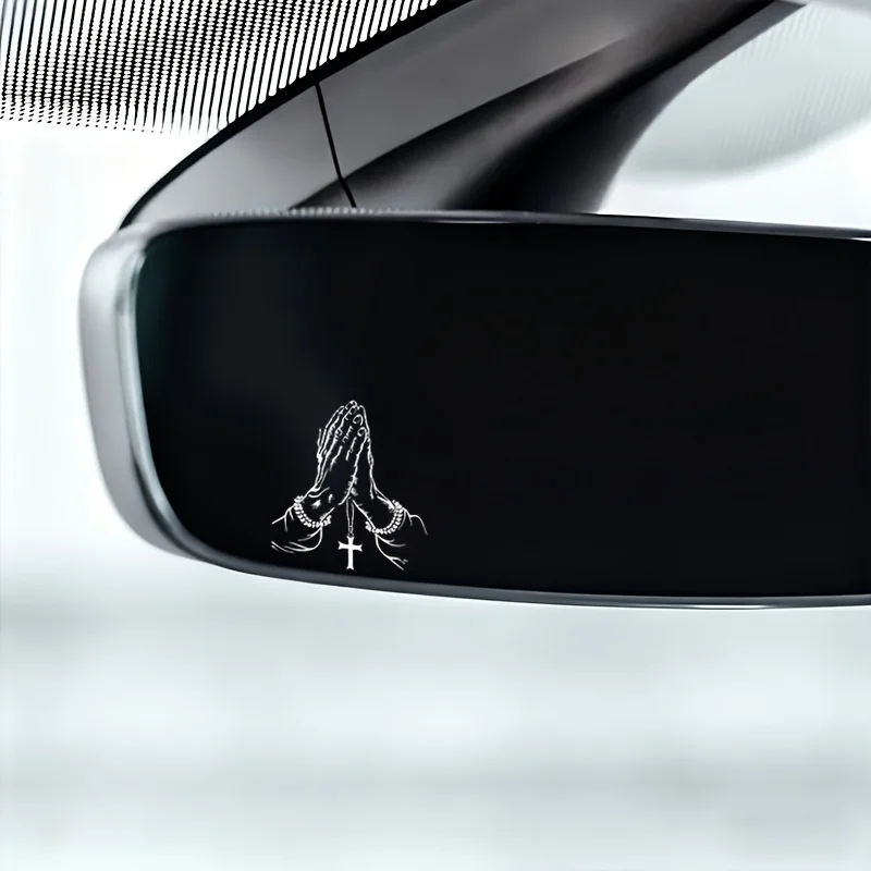 Praying Hands Vinyl Rearview Mirror Waterproof Stickers Multipurpose Decals for Car Window Motorcycle Laptop Decor Accessories view 4