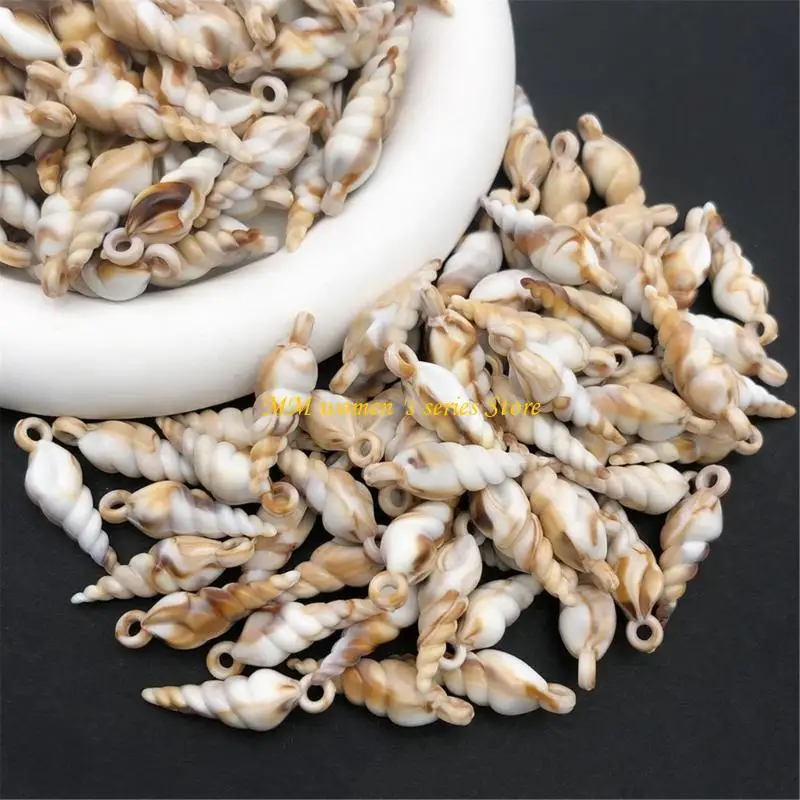 

Q39C Set Of 22 Realistic Sea Shell Charm For DIY Bracelets And Earrings Acrylic Charm