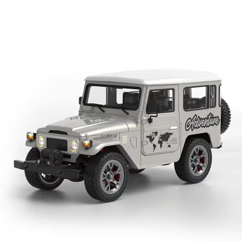 Coche teledirigido FJ40 a escala 1/16, textura de Metal con cabrestante ligero para ahumador, vehículo de juguete con Control remoto, modelo de simulación para niños, regalo de cumpleaños