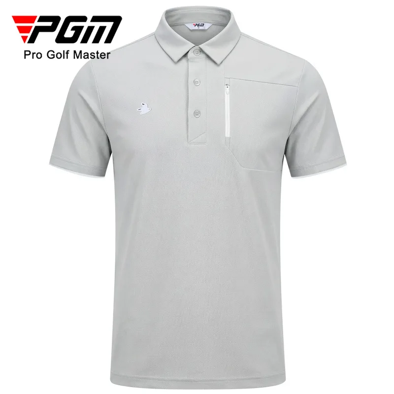 

Мужская футболка с короткими рукавами PGM Golf, летние быстросохнущие эластичные рубашки-поло с воротником, топ YF879