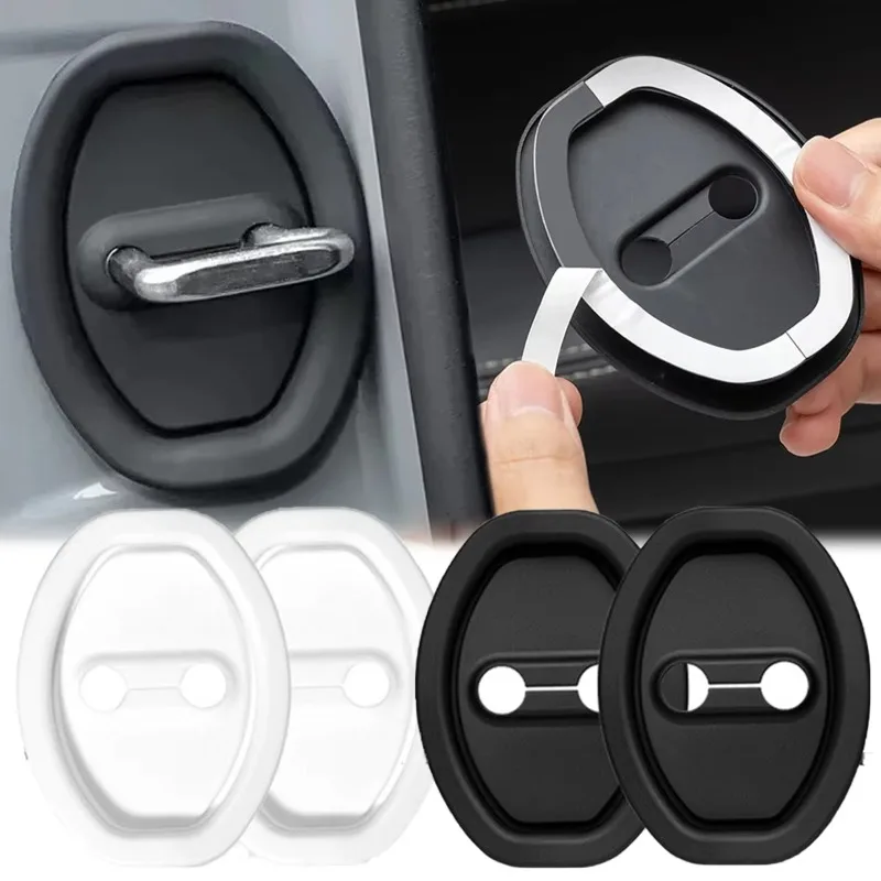4PCS General Motors Door Lock Rubber Sleeve Protective Pad Door Shock Absorption Buffer Anti-collision Paste