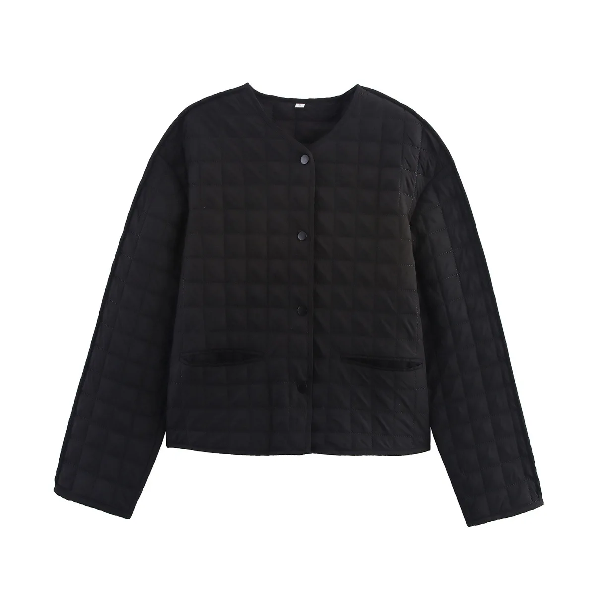

Women's Faionable Autumn Winter Plaid Cotton Jaet Long Sve round Ne Coat Classic Sle Chinese Brand Ladies' Clothing