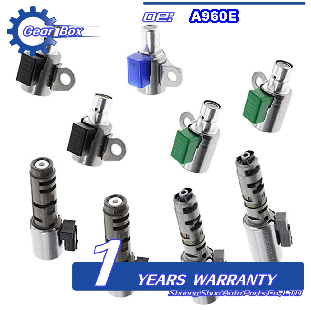 9Pcs TB-60NF Solenoid Kits for Toyota Lexus 6-SPEED GS300 IS250 IS300 05Up OEM TB-60NF TB65-SN A960 A960E