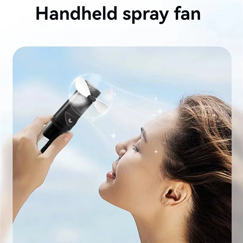 

Портативный ручной вентилятор с водяным туманом - мини-вентилятор с водяным туманом для наружного использования, студенческого общежития - Summer Essential-BAAX