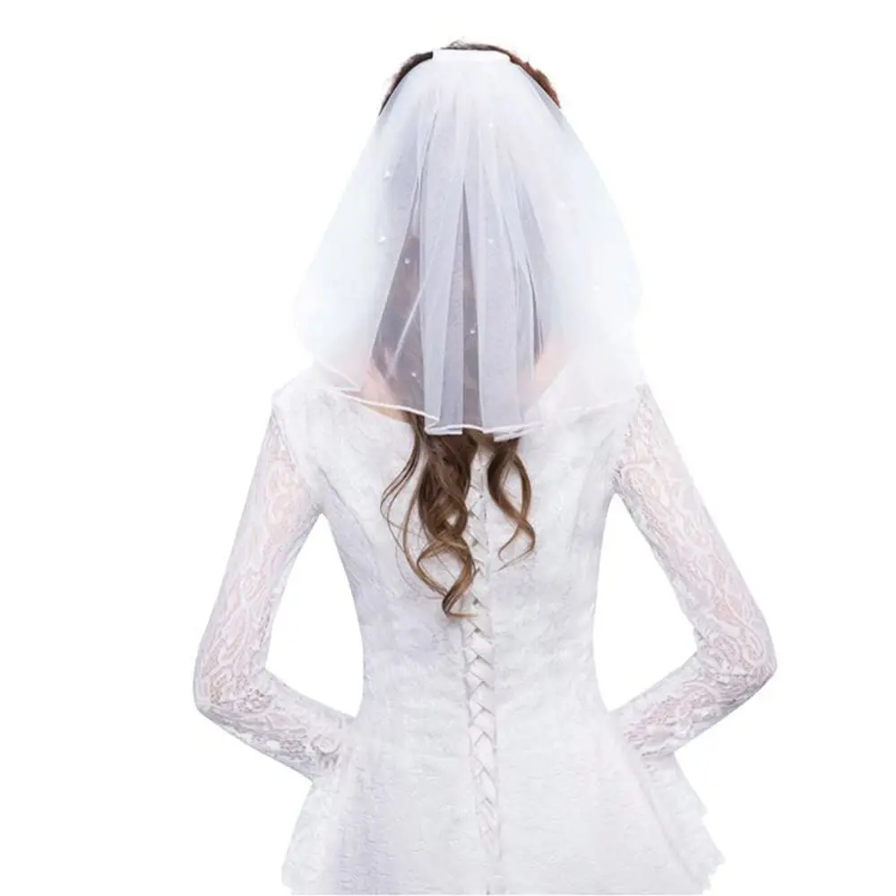 Bridal Veil, 1 Tier Rhinestone Wedding Veil with Comb Women's Short Veils 2024