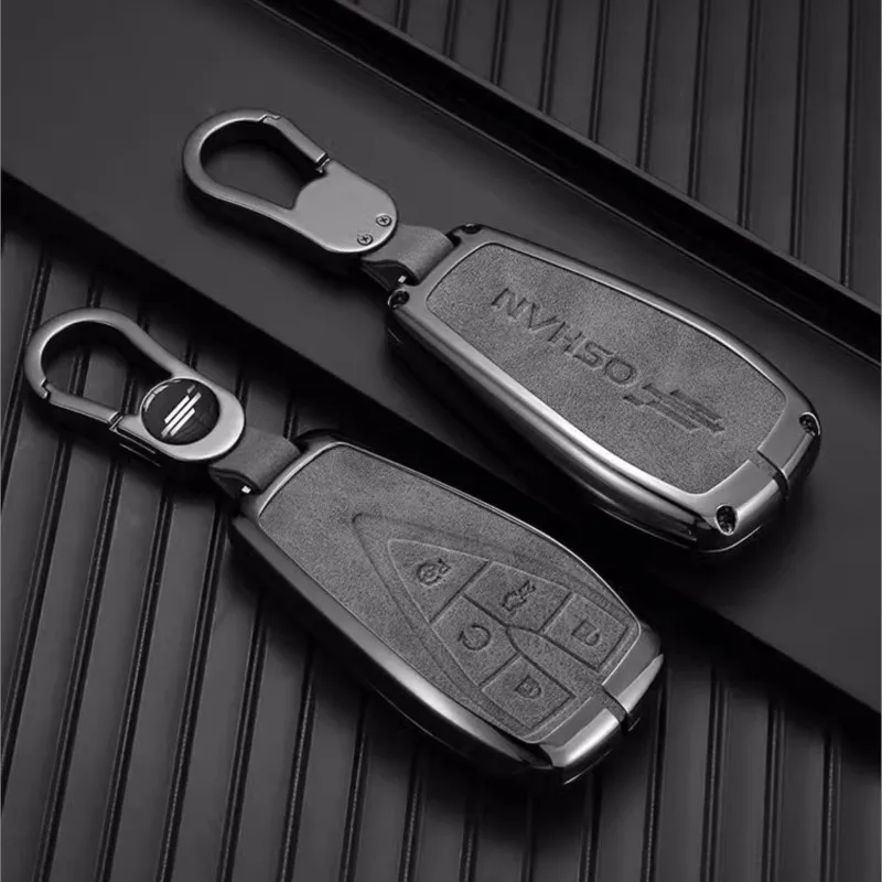 

Leather Car Remote Key Case Cover Shell For Changan Eado CS75plus CS35plus CS55plus UNI-K UNI-T 2021 2023 OUSHAN X7 Accessories