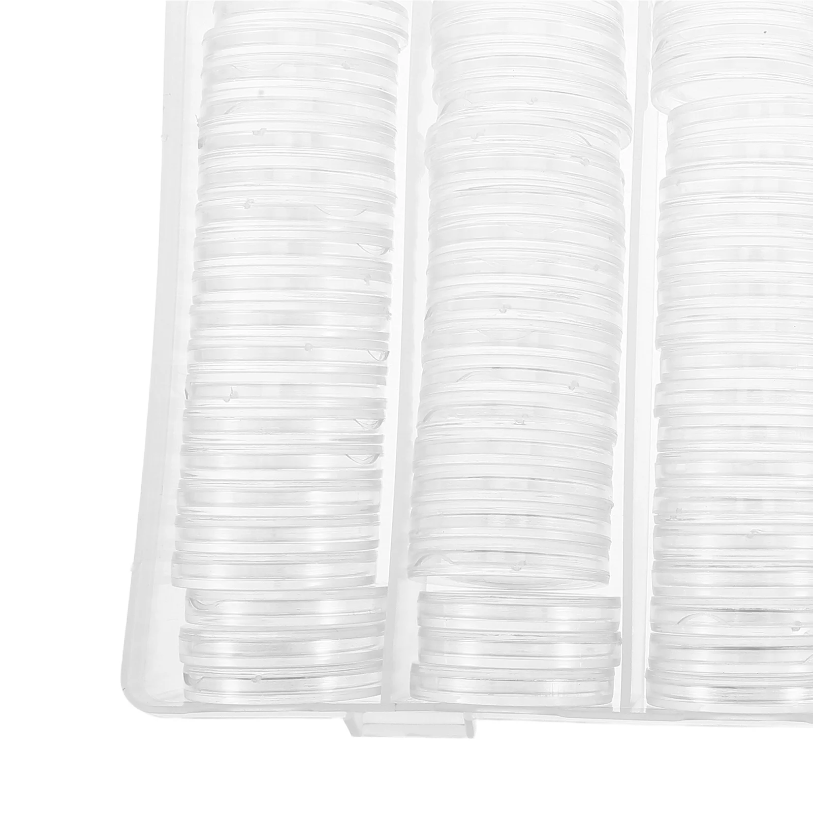 1Set 25Mm Coin Protector Case Clear Plastic Storage Container High Transparency Round Box for Collectors Easy Access Coin