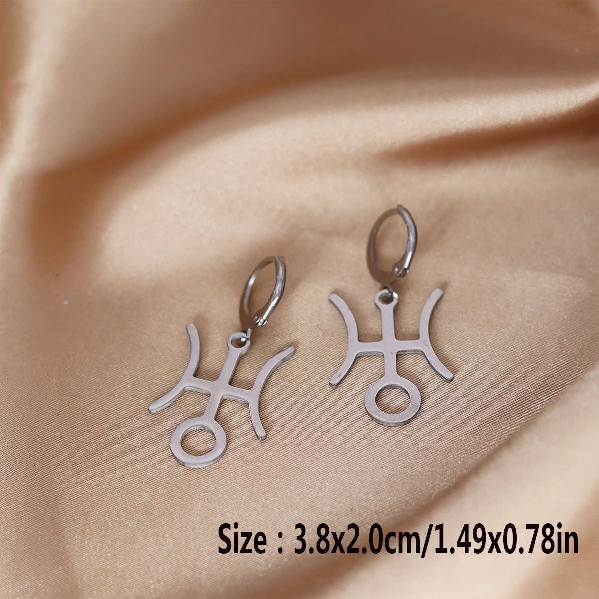 Kinitial Stainless Steel Geometric Uranus Drop Earrings For Women Spiritual Vintage Earrings Minimalist Gift