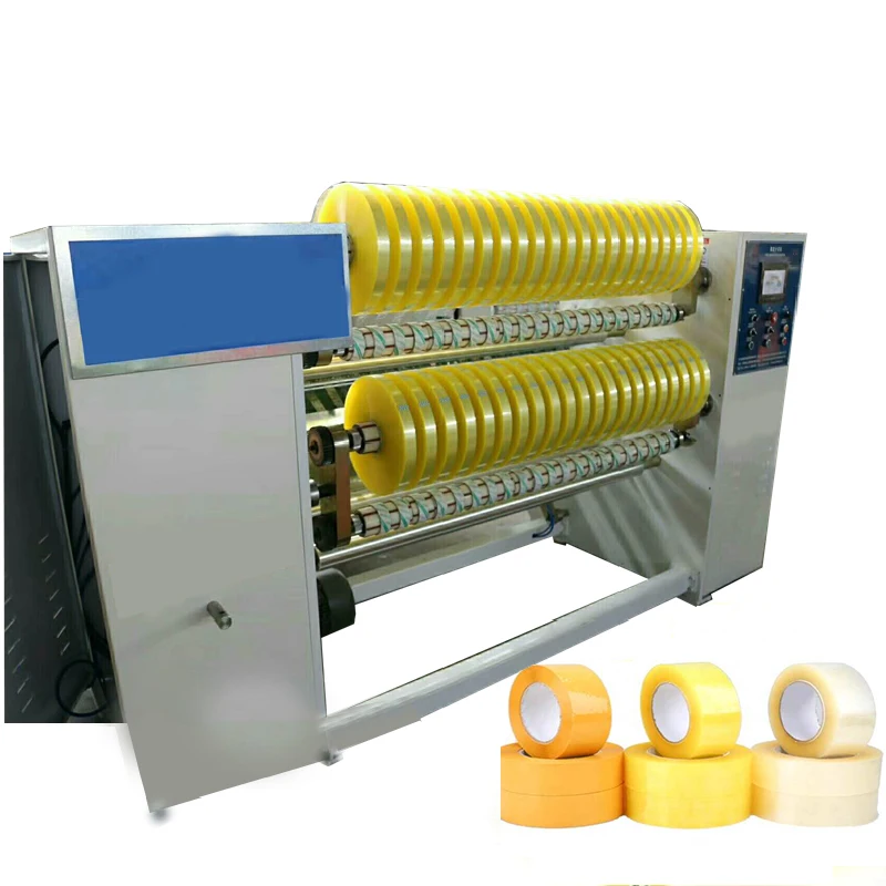 High Speed Carton Scotch Tape Making Machine Bopp Packing Sealing Tape Slitting Machine Cello Tape Roll Slitter