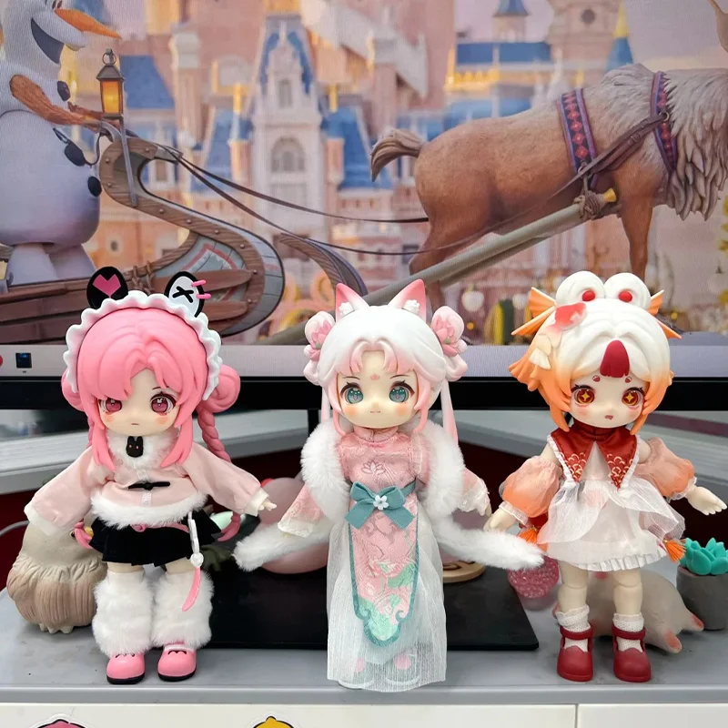 

Nagi Beasts Fourth Generation Xiaoyao Series BJD Collectible Doll 12 Point Movable Figure Cute Cartoon Blind Box Trendy Toy Gift