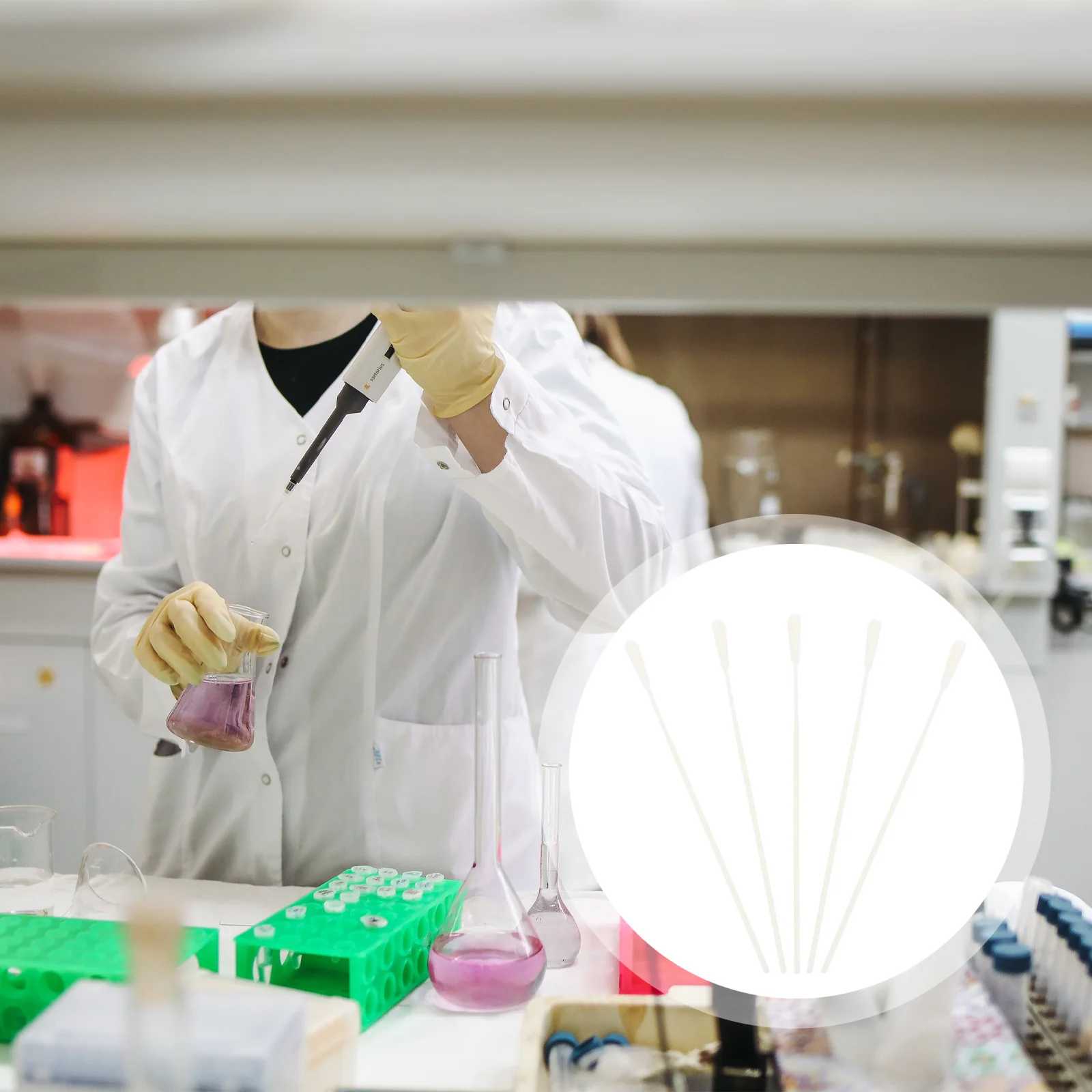 Tamponi per raccolta campioni orafaringi da 20 pezzi Tamponi per gola floccati usa e getta Bastoncini per campionamento monouso Bastoncini orafaringesi