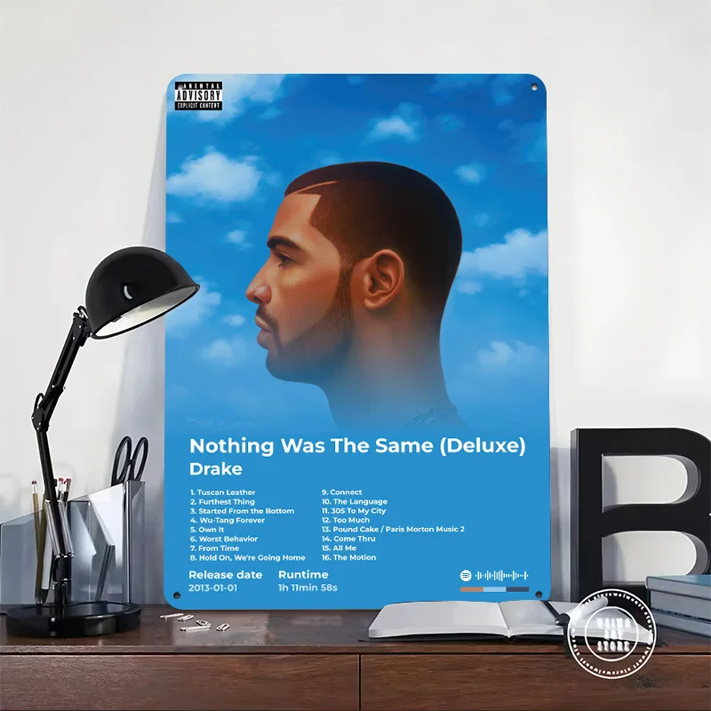 Drake - Nothing Was The Same 3D Texture Metal Poster Customized Wall Art Tin Sign Gift for Mancave Room Decorating Interior Home