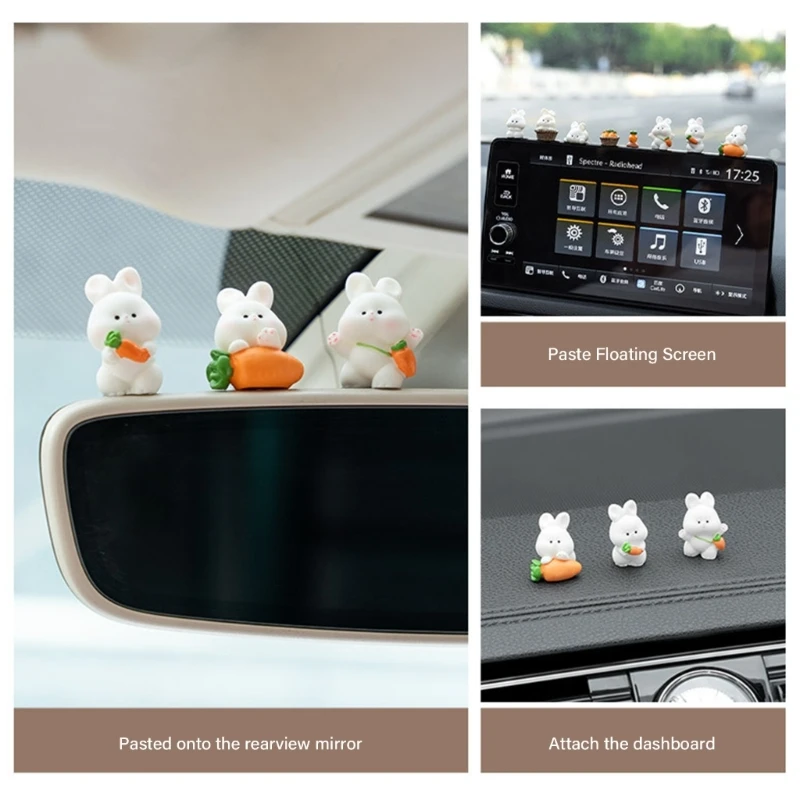 37JE Decorss Friendly Resin Car Accessory Decorative Sculpture With Not Slip Bottom Multiple Styles For Custom Cabin Decors