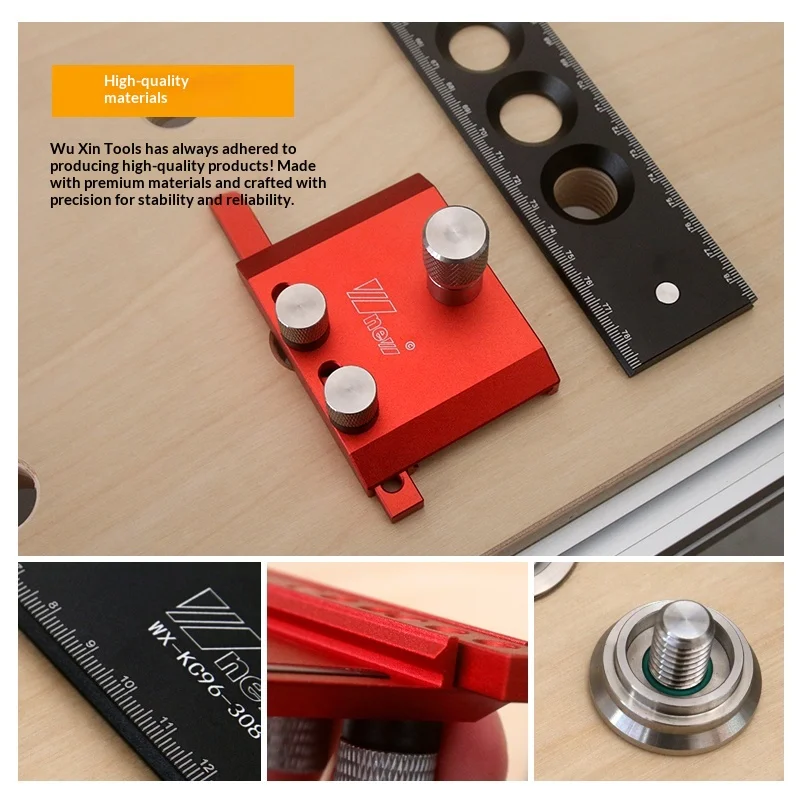 MFT 20mm Hole Positioning Ruler Fence Support Flip Clamp Woodworking Table Stop Block Auxiliary Fixator for Dog Hole BenchTop