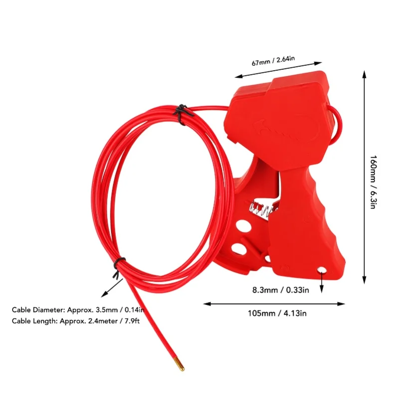 Blocco cavo regolabile Spegnimento valvola industriale Blocco di sicurezza in acciaio inossidabile