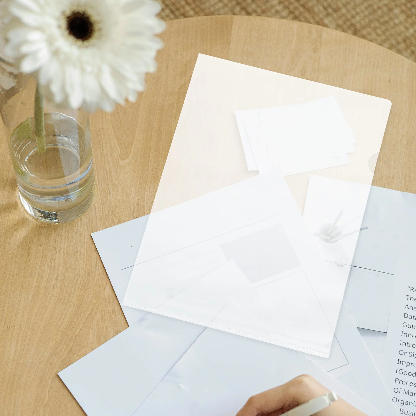 

20 Pcs Folder Protection Case Clear Paper Holder for Office Study Protective Folders Documents
