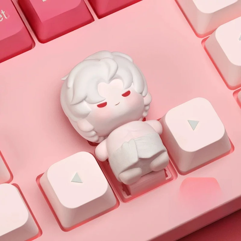 Love and Deepspace Anime Figure ‌Rafayel Zayne Xavier Personalized Creativity Single Resin Cute Keycaps Mechanical  Keyboard