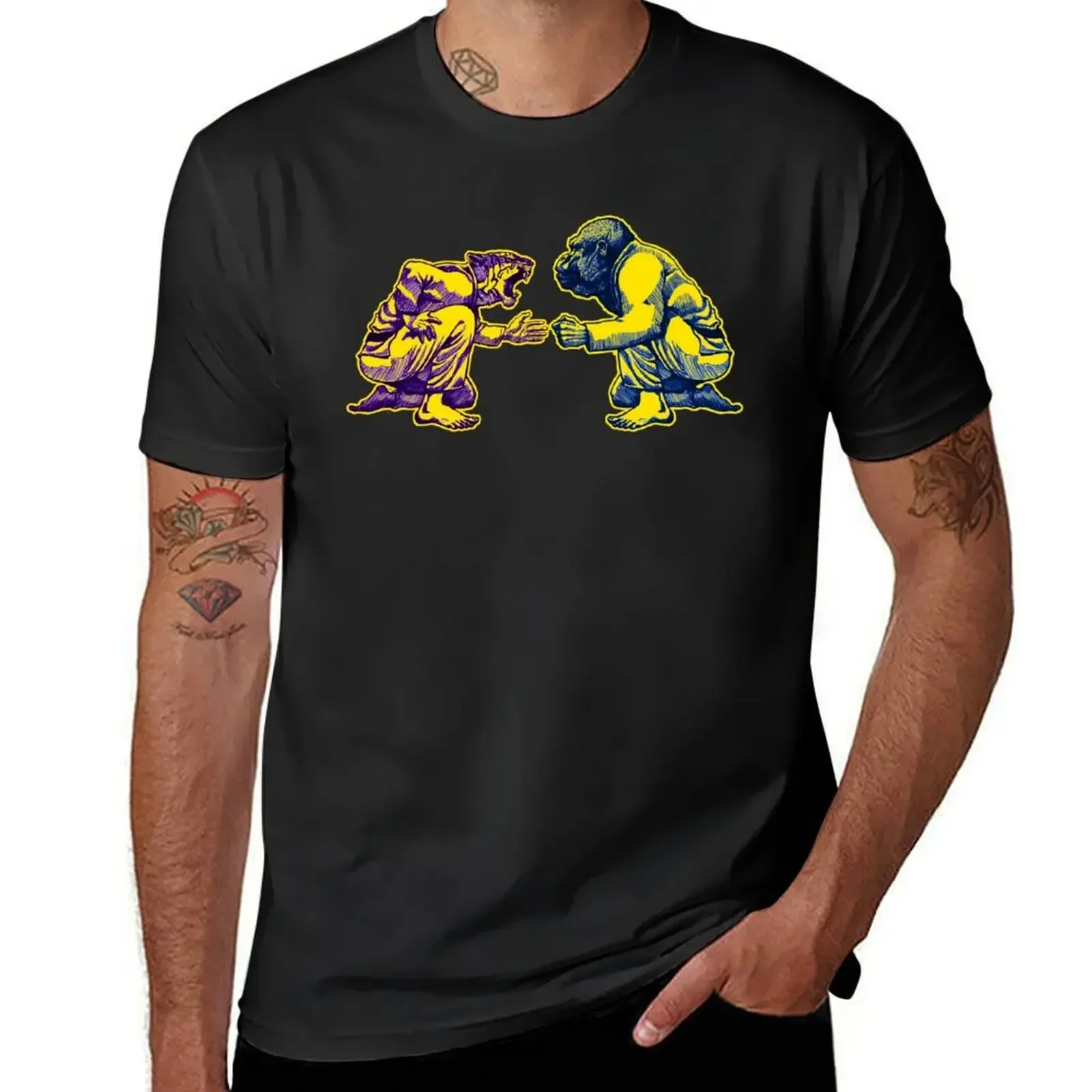 Martial Arts - Way of Life #1 - tiger vs gorilla - Jiu jitsu, bjj, judo T-Shirt heavyweights tops mens funny t shirts