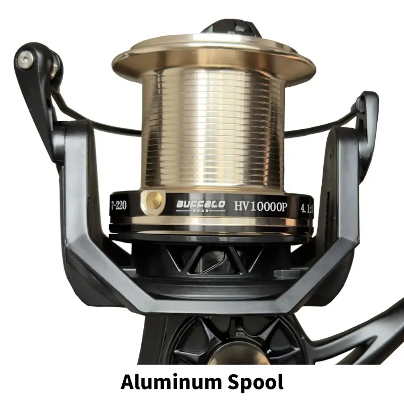عالية الجودة الصيد البحر المحيط الغزل بكرة المياه المالحة CNC بكرة معدنية 4.1 10000 40LBS 18 كجم سحب الغزل بكرة الصب Pesca #4