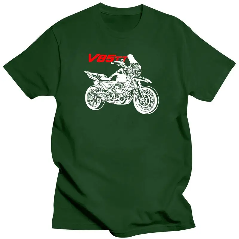 2022  Fashion T-Shirt Moto Cotton Guzzi V85Tt V 85 Tt Motorcycle Tees