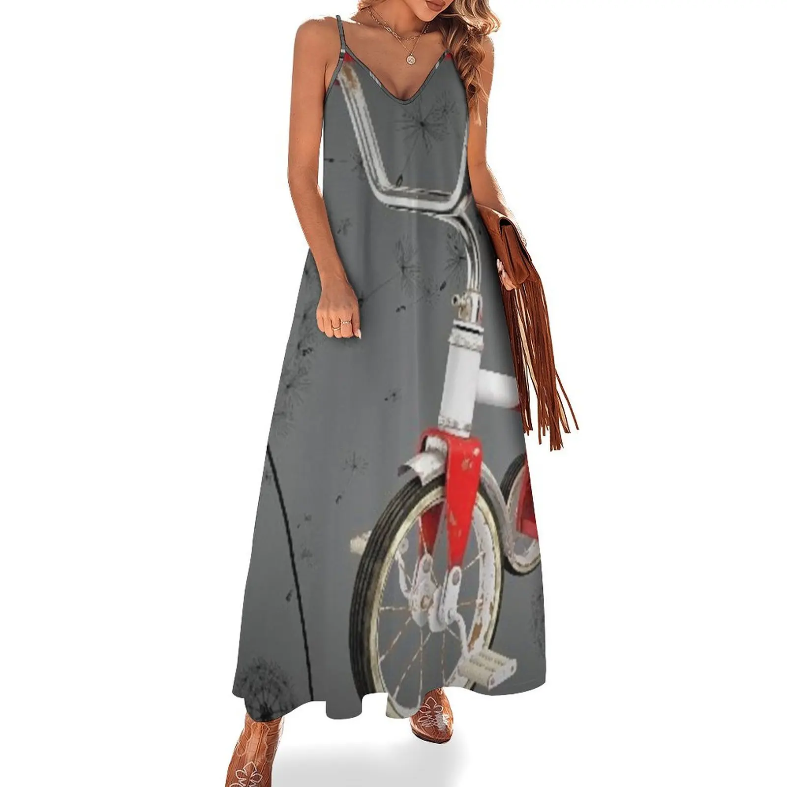 

Trike with Dandelion Sleeveless Dress Summer skirt party dresses women Dress