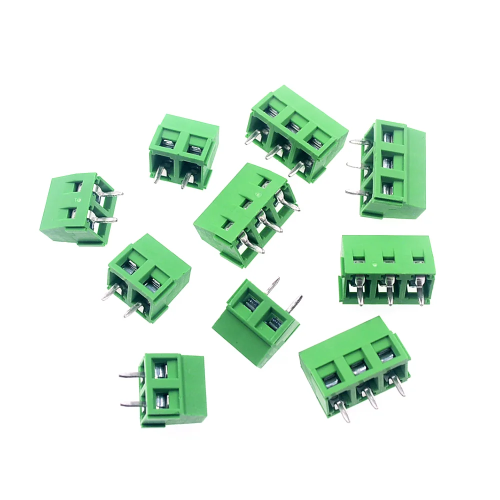 10/50PCS KF127-5.00/5.08mm KF127-2P KF127-3P Screw 5.0mm Terminal Block 2 Pin 3 Pin Pcb Terminal Block Connector