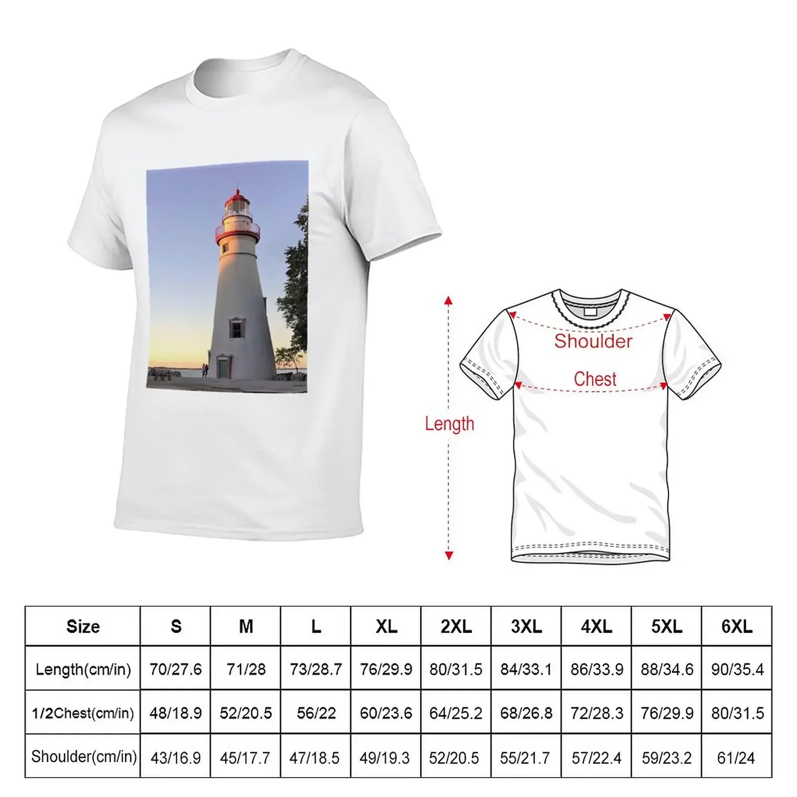 Marblehead Lighthouse (emariephotos001) T-Shirt hippie clothes sublime mens clothes