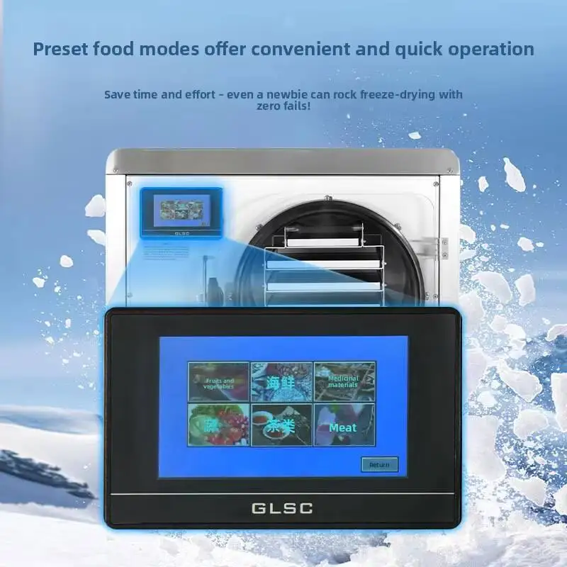 Cross-Border Food Freeze-Drying Machine, Stainless Steel Small Household Commercial Vacuum Freeze Dryer For Vegetables AndNew