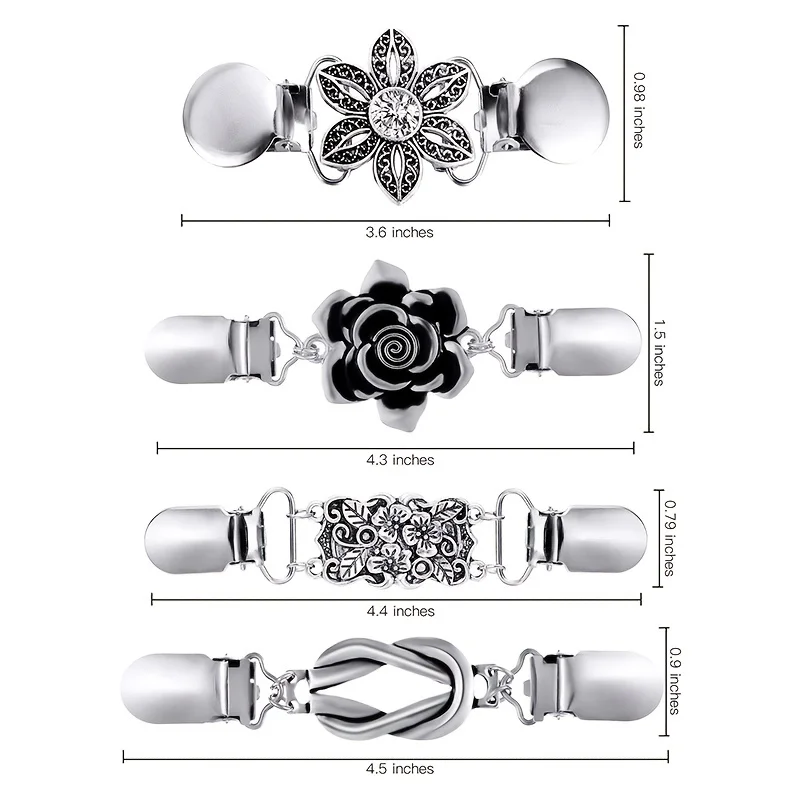 1pc Classic Brooches Cardigan Clip Multi Styles For U To Choose Perfect Sweater/ Shawl/ Shirt Decor Suitable For Official Attire image 3