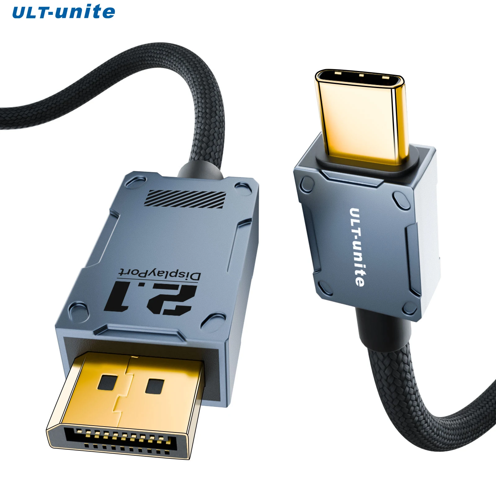 

USB C to DisplayPort 2.1 Cable 16K60Hz 8K120Hz Thunderbolt 4/3 to DisplayPort Cord Compatible iPhone 16/15 Pro Max, Galaxy S25,