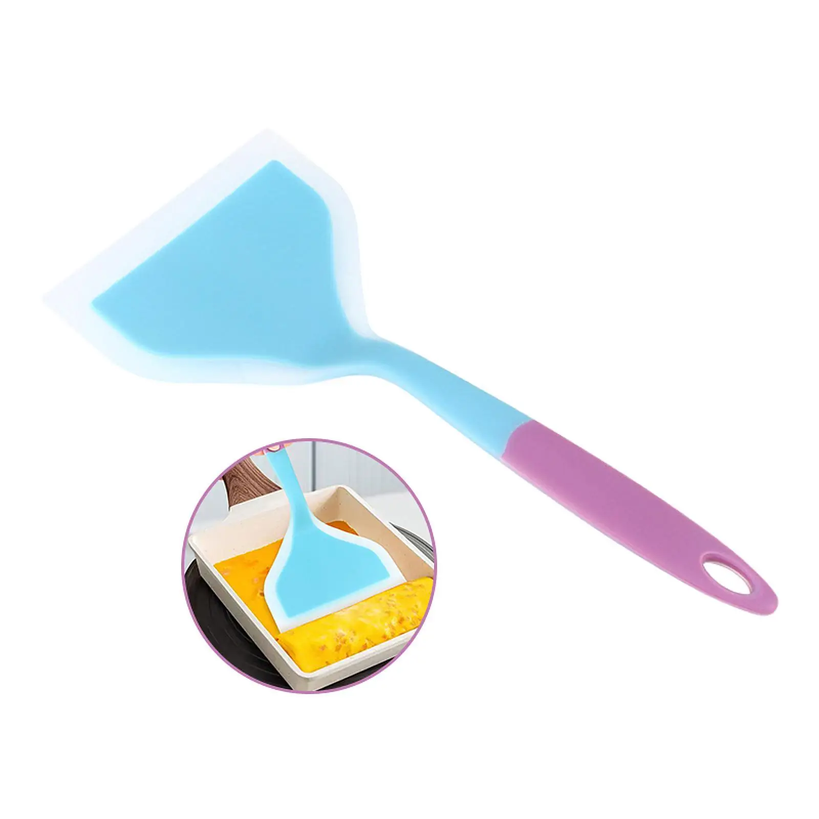 Silicone Wrapped Spatula Kitchen Fried Shovel for Egg Tamales Steak Cooking