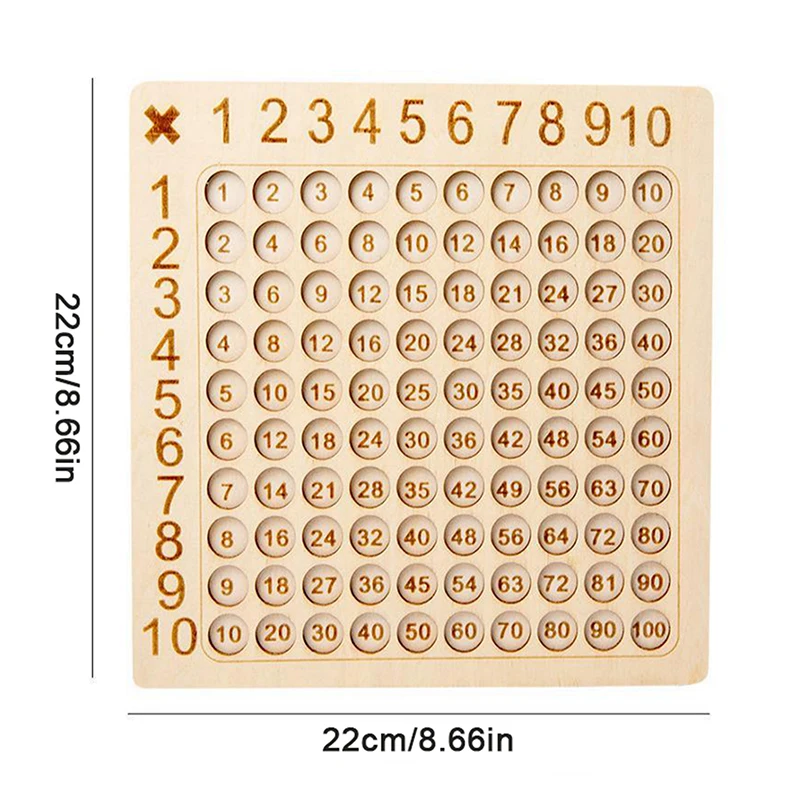 99 곱셈 보드 게임 나무 몬테소리 어린이 학습 교육용 장난감 수학 계산 백자리판 인터랙티브 사고력 향상