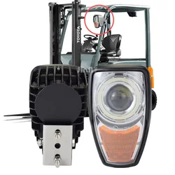 LED combined headlight high low beam DRL turn signals for loaders tractors forklifts snowplow forestry agriculture machines