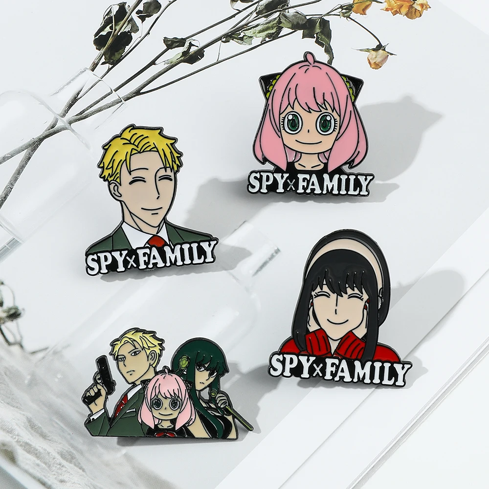 Spy Family Anime Enamel Pins Metal Lapel Brooch Badges Decorative Collectible Pin for Backpack Jacket Clothing Gift for Fans