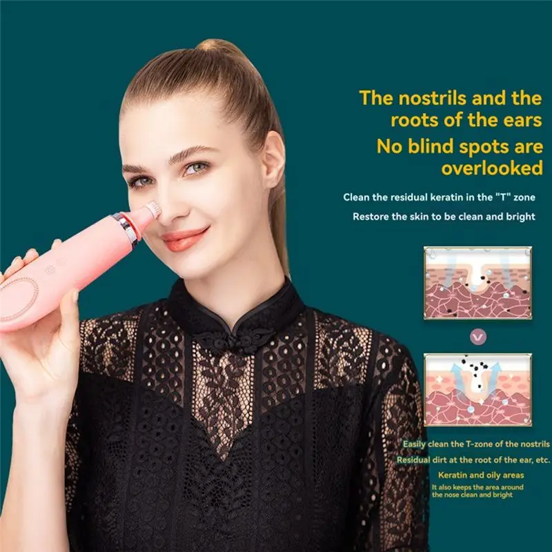 B47B-Face Scrubber Exfoliator,แปรงทำความสะอาดผิวหน้ากันน้ำ, อุปกรณ์ทำความสะอาดผิวหน้า, สำหรับการนวดและทำความสะอาด